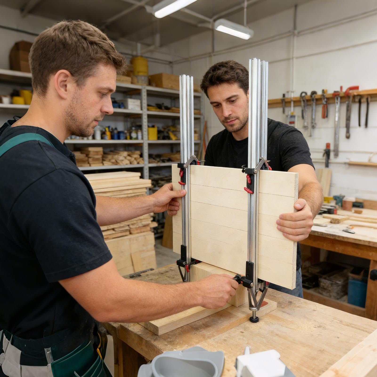 Ścisk panelowy Regulowane Narzędzie do Dociskania Płyt | Ściski do Desek do Krojenia w Pracach Stolarskich do Klejenia Blatów Stołowych Półek Szaf Oraz Produkcji Mebli