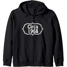 Circa 1968 Year of Birth Zip Hoodie