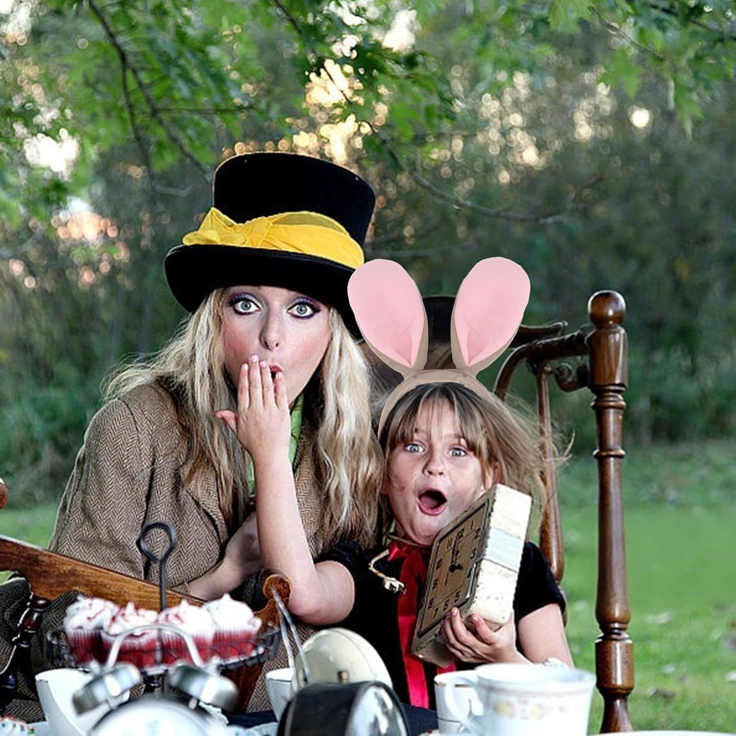 Semato Pink Bunny Ears Headband Cute Halloween Costume Bunny Ears Headwear Face Wash Headband Bunny Head Wear Fashion Hairband Hair Accessories for Adult Party Decoration - Image 6