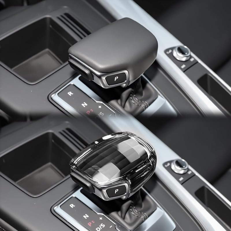KUNGKIC Kristály Sebességváltó Gomb Borító Audi A4 S4 A5 S5 RS5 Q5 SQ5 Q7 Modellekhez Átlátszó Üveg Váltókar Fej Díszítő