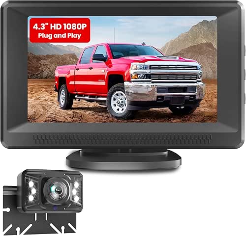 Caméra de recul 4,3'': Installation en 10 Minutes (Plug-Play), Camera