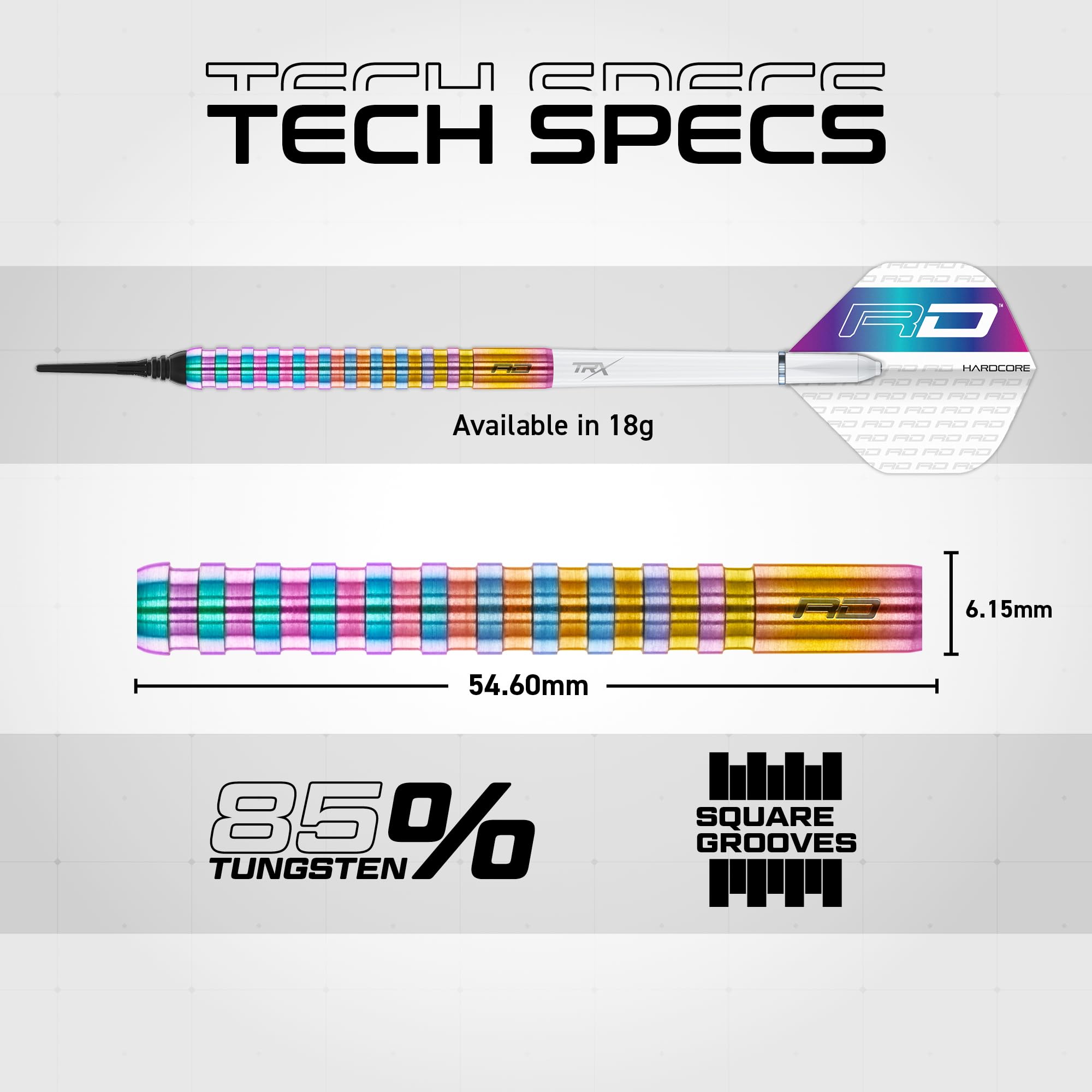 RED DRAGON Javelin Spectron Zestaw Dardów z Tungstenu z Lotkami i Trzonkami