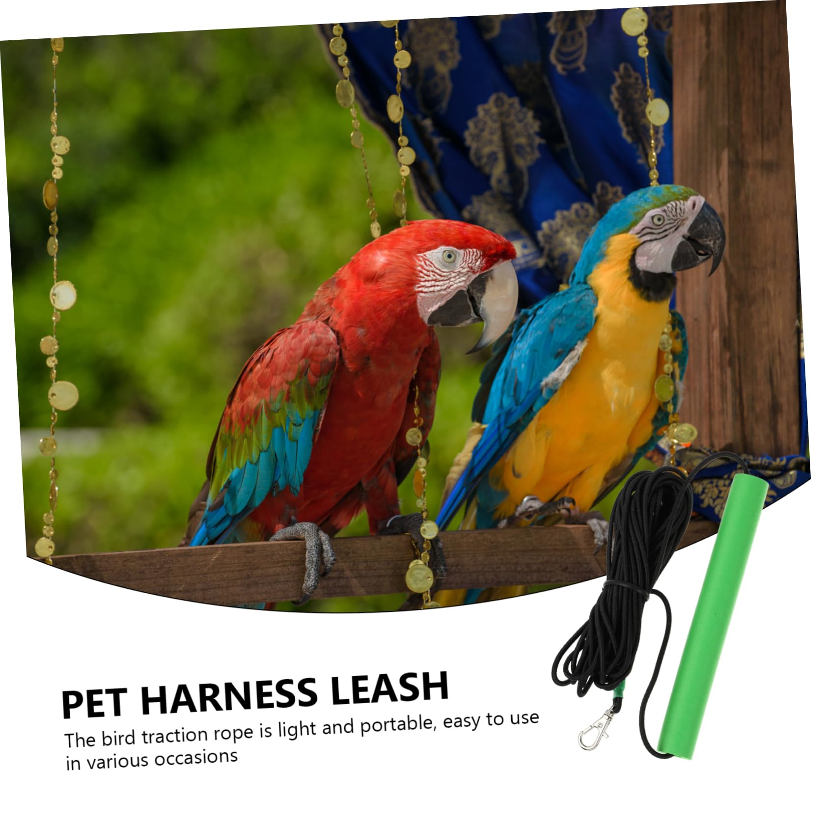DOITOOL 2piezas Cuerda De Entrenamiento para Pájaros Arnés y Duradero para Periquitos y Cacatúas para Paseos Al Aire y Actividades De Vuelo Material Resistente Mordeduras Metros