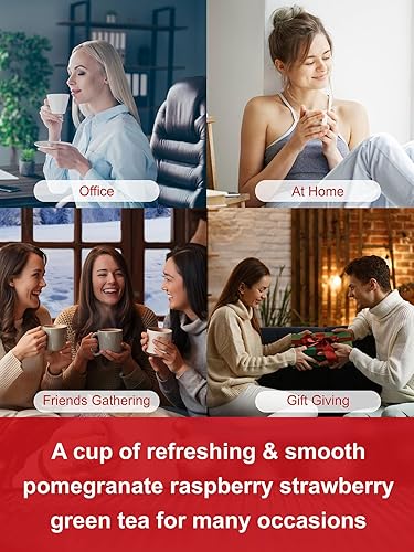 Vista 48 de TeeLux Bolsas de té verde, té verde puro natural, súper antioxidante, cafeinado, 100 bolsas de té para apoyar la salud general