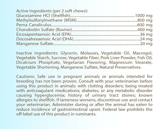 Miniatura 3 de Healthy Breeds Petits Bassets Griffons Vendeen Z-Flex Max - Soporte para cadera y articulaciones para perros, 180 unidades