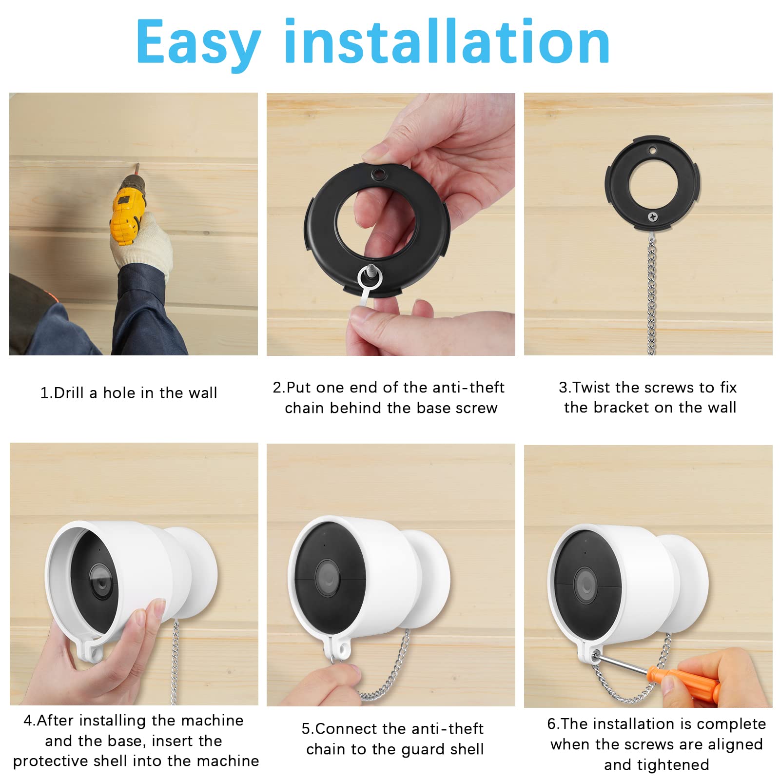 Google Nest Cam ・5mケーブル・盗難防止マウント 3点セット Google Nest Cam ・5mケーブル・盗難防止マウント 3点セット