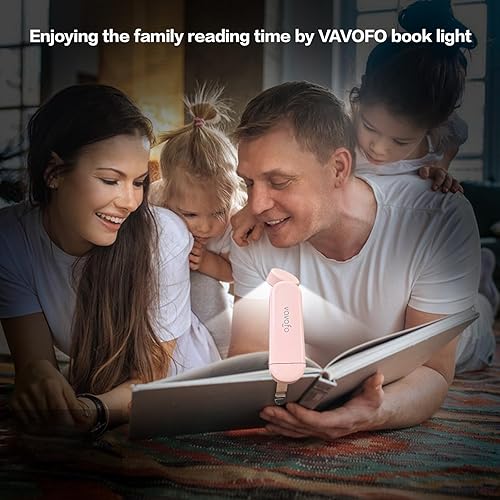 Miniatura 19 de VAVOFO Luz de libro recargable por USB, bloqueo de luz azul, luz de lectura en forma de marcador de clip ámbar, 6 LED para el cuidado de los ojos