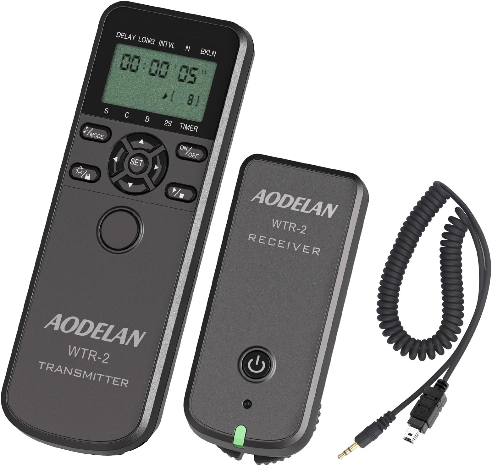 Camera Wireless Interval Shutter Remote Timer Release Compatible with Df Z7 Z7II Z6 Z6II Z5 D750 D780 D5300 D3100 D5600 COOLPIX P1000 P950; Replaces Nikon MC-DC2