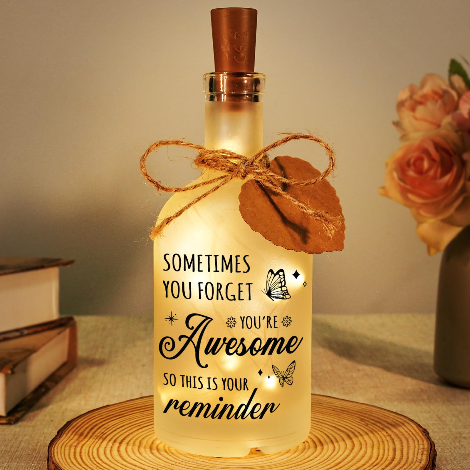 Sayregifty Fathers Day LED Bottle Light - Inspirational You're Awesome Reminder Light, Gifts for Daddy, Grandad, Stepdad, Him, Birthday Thank You Present, Home Decor Ornament for Men Women — image 1