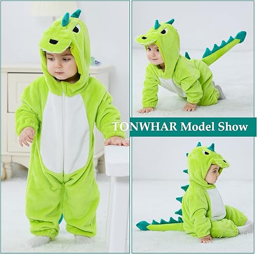 Miniatura 73 de TONWHAR Disfraz unisex de Halloween de animales para bebé y niño pequeño para otoño e invierno