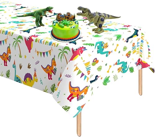 Miniatura 7 de Domgoge Mantel de plástico de construcción para fiestas, mantel desechable de camión volquete, mantel impermeable de tractor, 54 x 108 pulgadas,