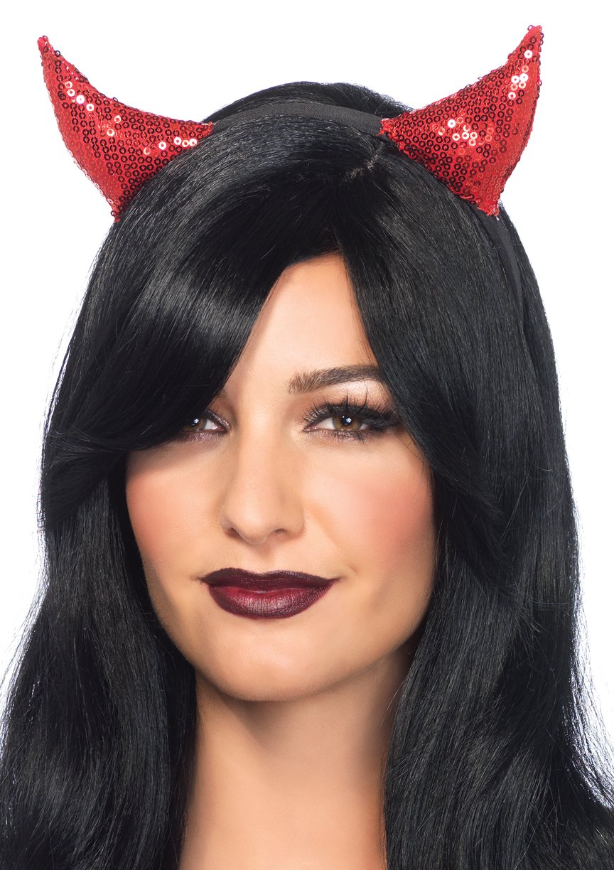 Women's Sequin Devil Horns Headband