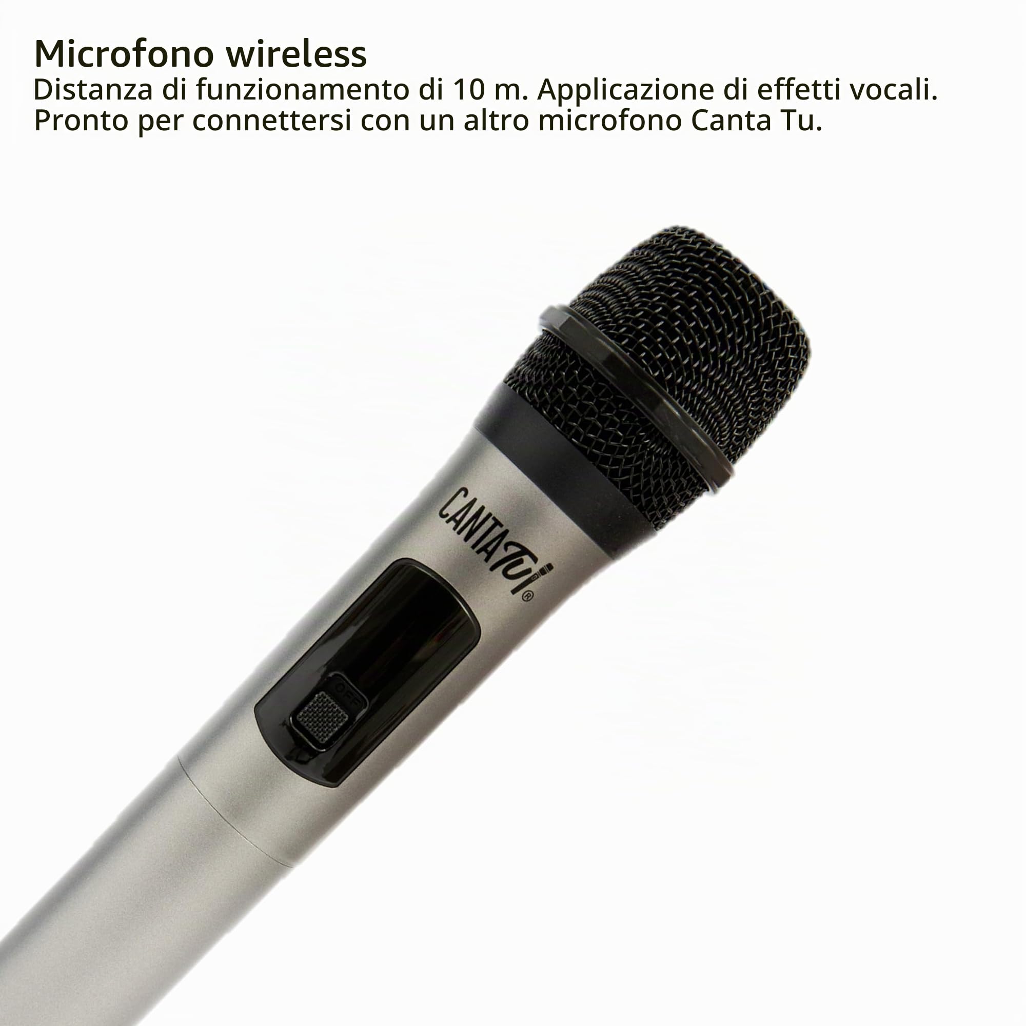 Canta Tu Karaoke PRO 2023 Karaoke Professionale Completo con Microfono Wireless & Microfono Wireless Pro 2023, Microfono Senza Fili, Frequenza 2402MHz-2480MHz