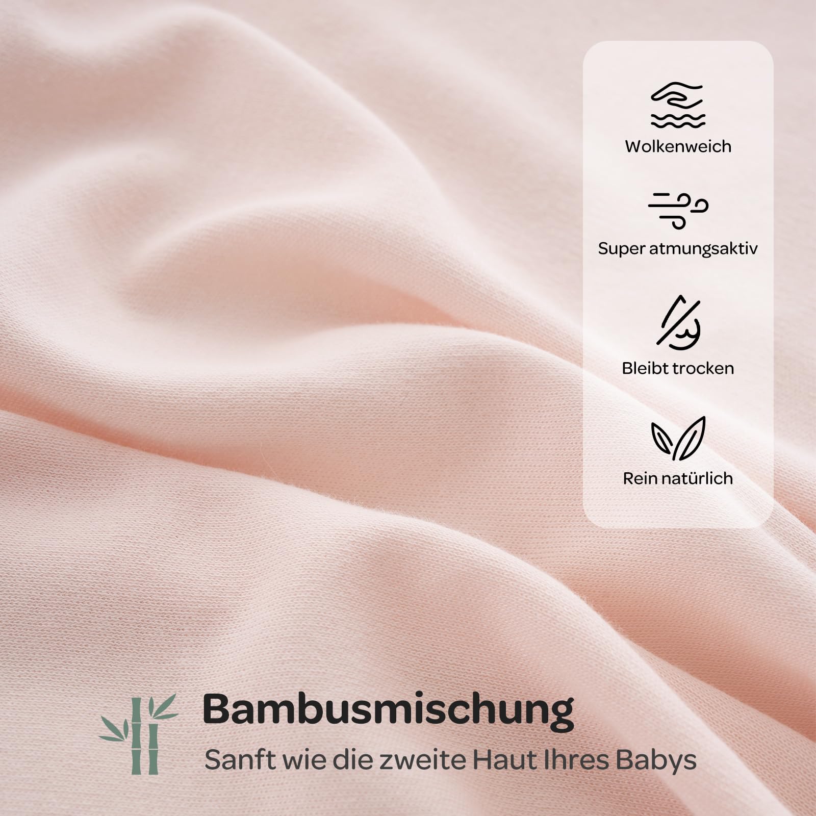 Momcozy Pucksack Baby 0-3 Monate, leiser Verschluss,Swaddle für frischgebackene Eltern, reduziert den Schreckreflex, unverzichtbar für Neugeborene 0-3 Monate, 2er-Pack,Rosa