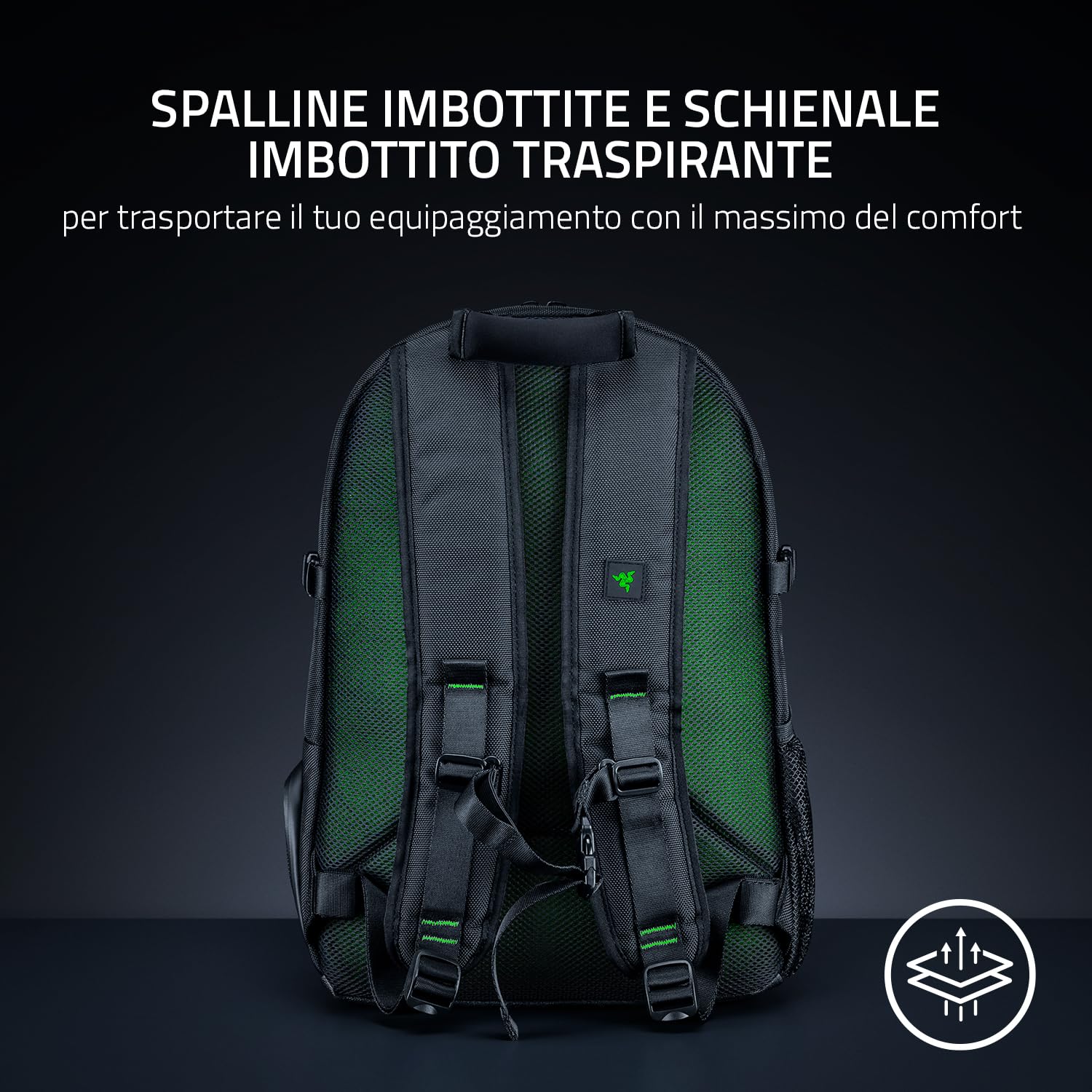 Razer Rogue V3 Backpack (15,6") - Zaino da viaggio compatto (scomparto per computer portatile fino a 15 pollici, resistente all'abrasione) Nero