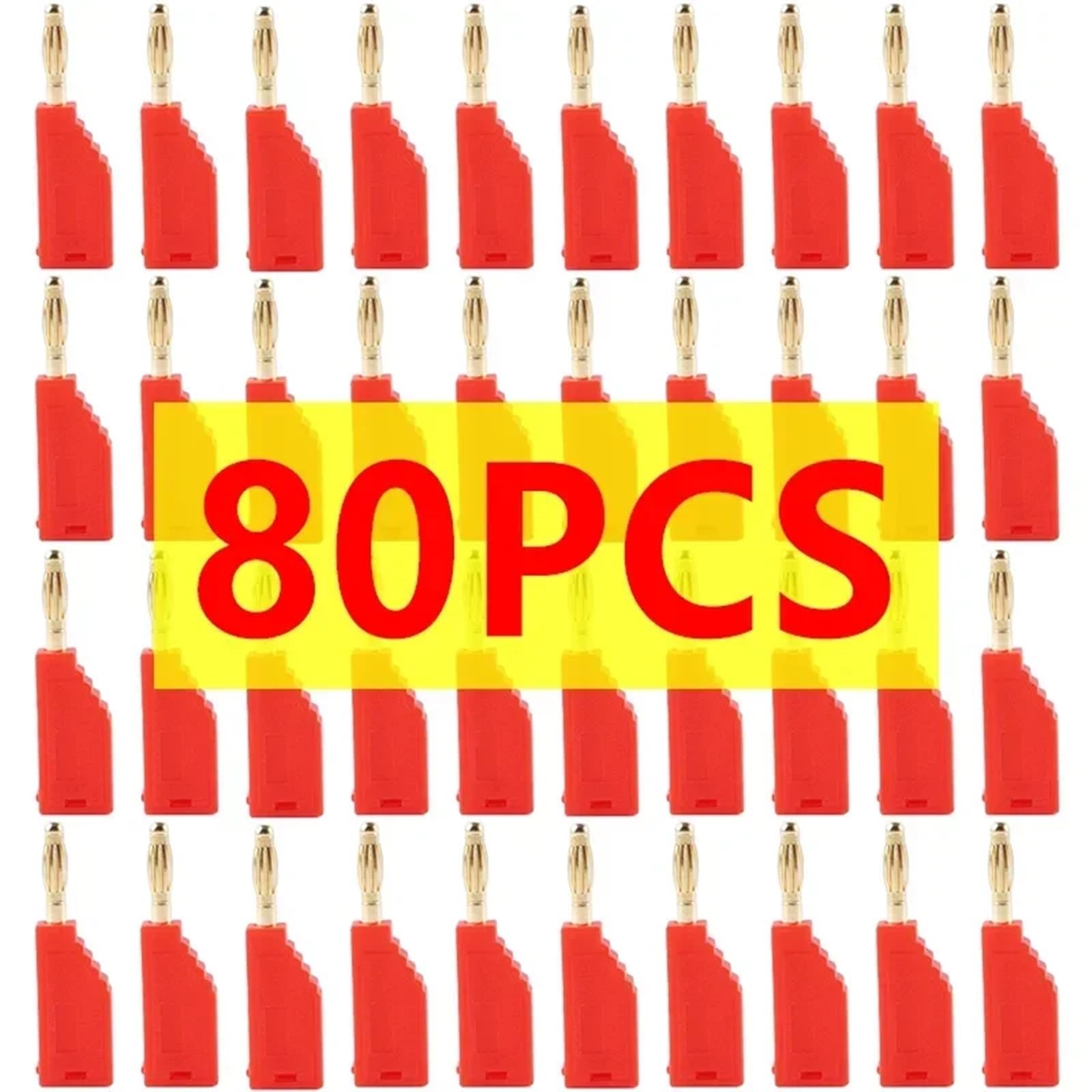 20/80/200 szt. 2 mm (80 czerwony) niklowane miedziane platerowane złącze bananowe do lutowania banana