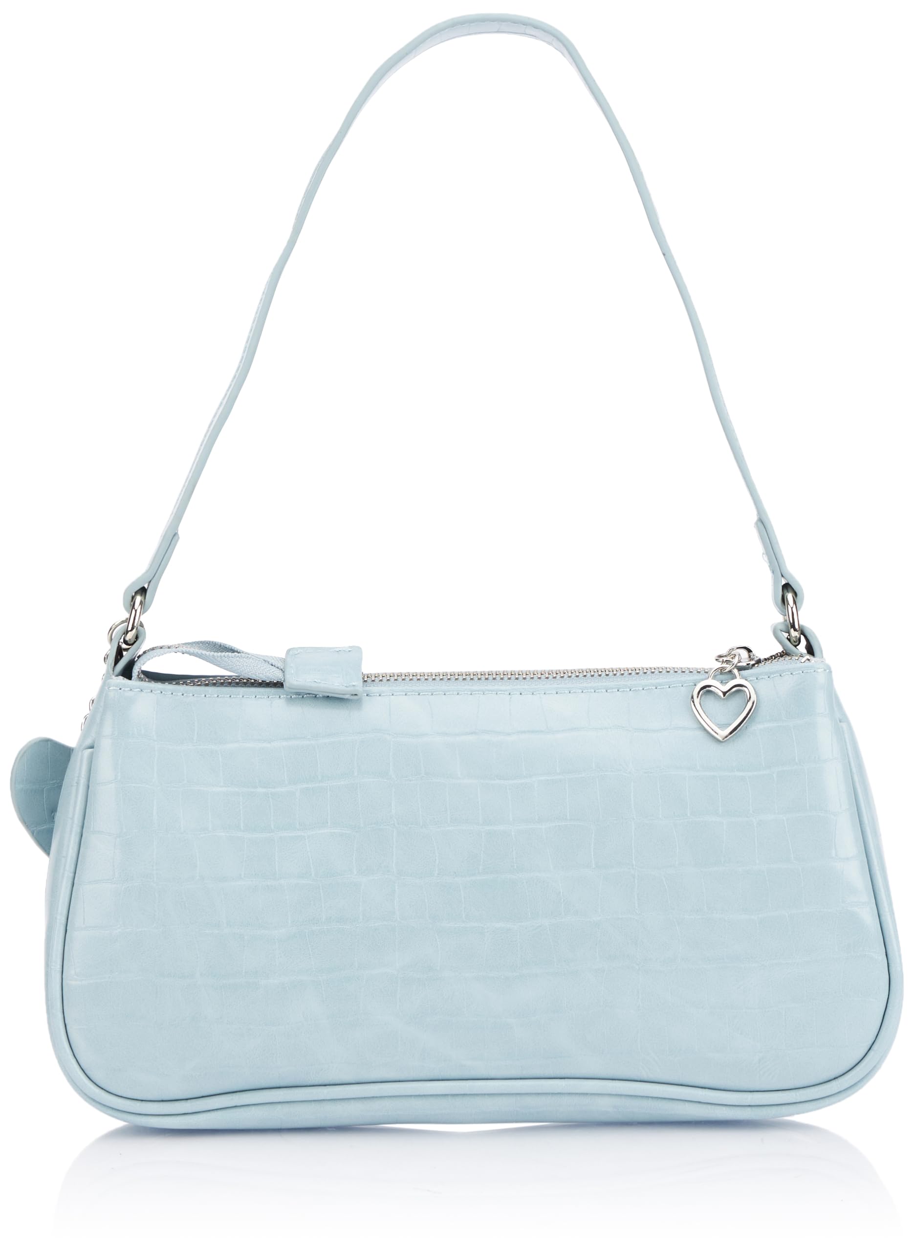 NALLY Women's Reptile Embossed Shoulder Bag, lightblue, One Size