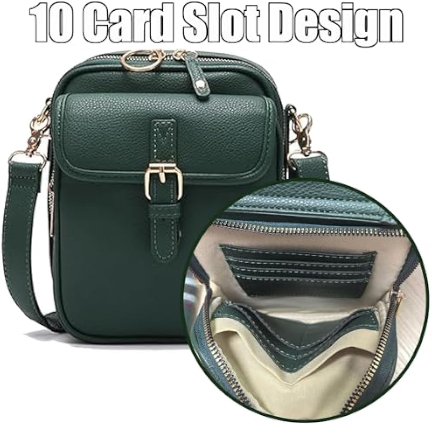Enjoyaitlife torba crossbody, vintage, podwójna, antykradzieżowa, torebka o dużej pojemności, dla kobiet
