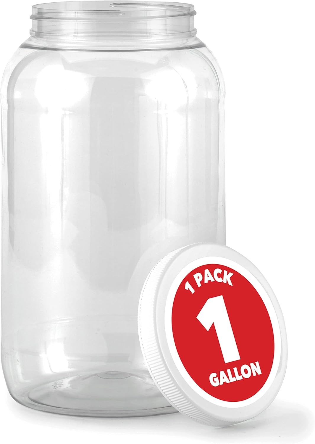 Stock Your Home 1 Gallon Clear Plastic Jars with Lids (1