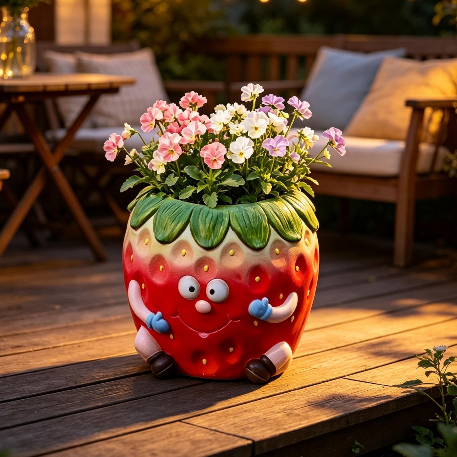 Generisch Süßer Erdbeer-Blumentopf Dekorativer Pflanzkübel Blumentopf