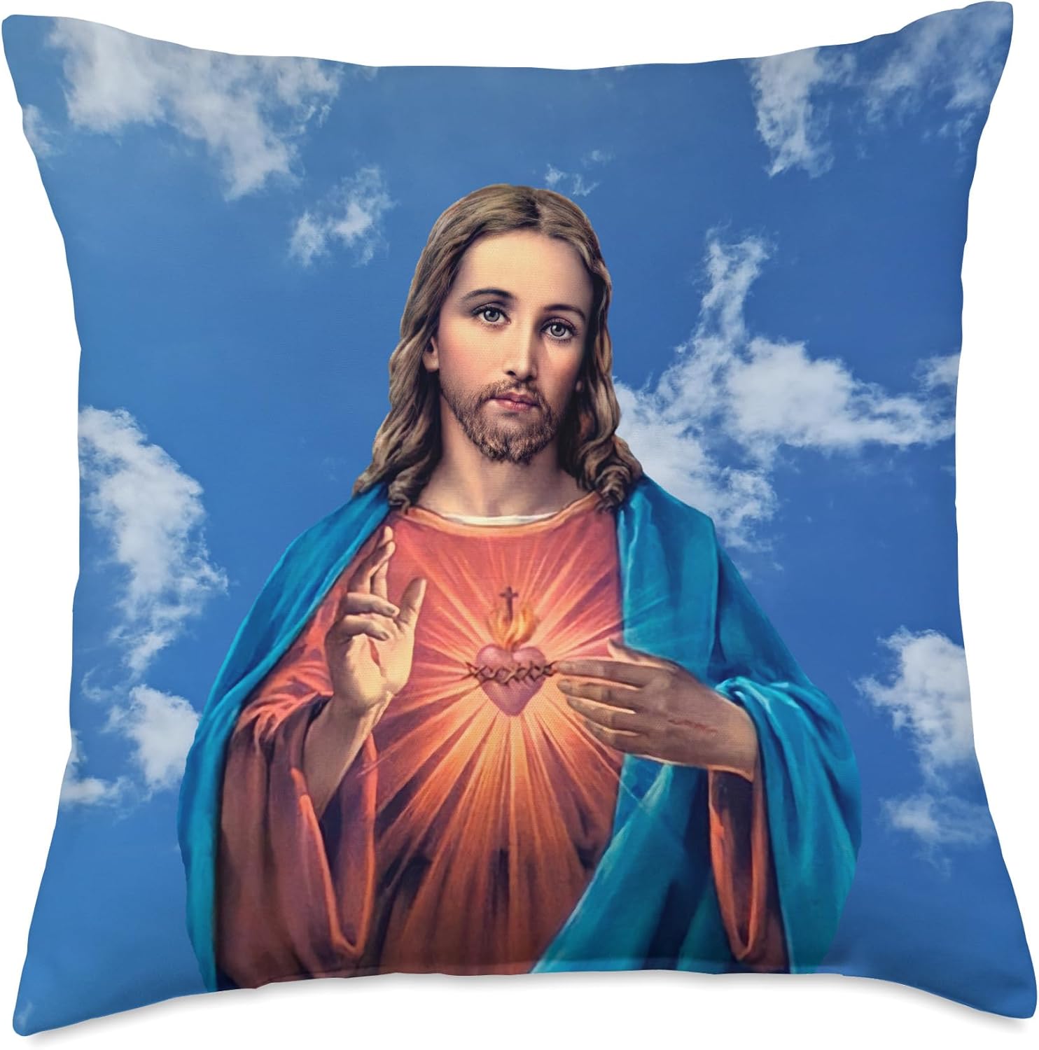 Sacred Heart Jesus Throw Pillow