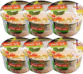 MAMA PHO GA Instant Chicken Flavour Rice Noodle Bowl Noodles Soup 65g (6 Bowls)