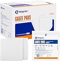 Vista 9 de 200 paquetes de almohadillas de gasa estériles de 4 x 4 pulgadas, 12 capas, 100% algodón, esponjas de gasa grandes para el cuidado de heridas