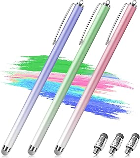 Stylus pens for Touch Screens [3Pcs Mesh tip Precise Touch] Universal Stylist Pen for iPhone iPad Chromebook Capacitive Digital Drawing Fine Point Styluses