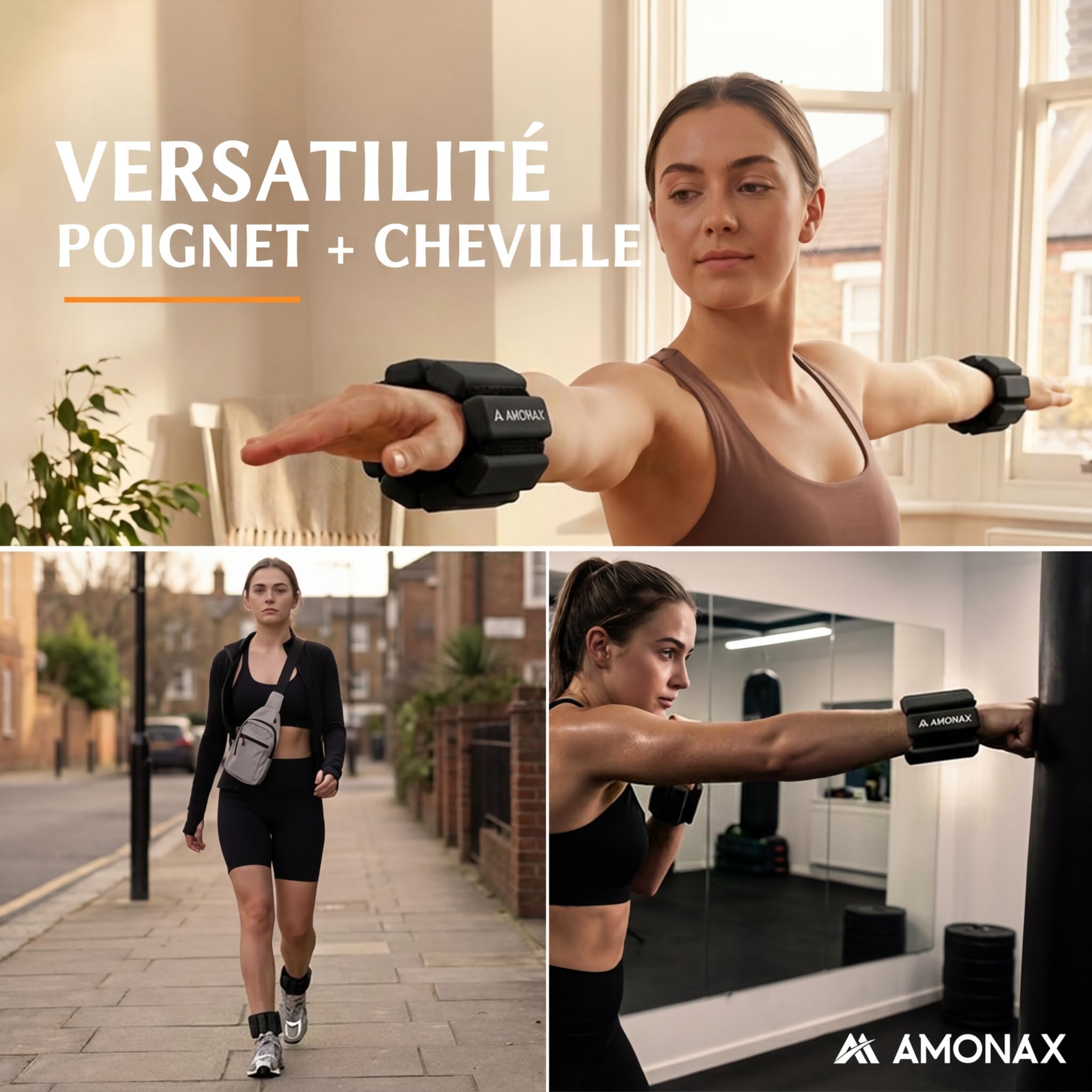 Amonax Ensemble De Poids Cheville, Fitness Poids Poignet Pour Femmes Et Hommes, Paire De 0,5kg/1kg Pour Leste Musculation, Poids Pilates Poids De Natation, Leste Cheville Pour Le Yoga, La Danse