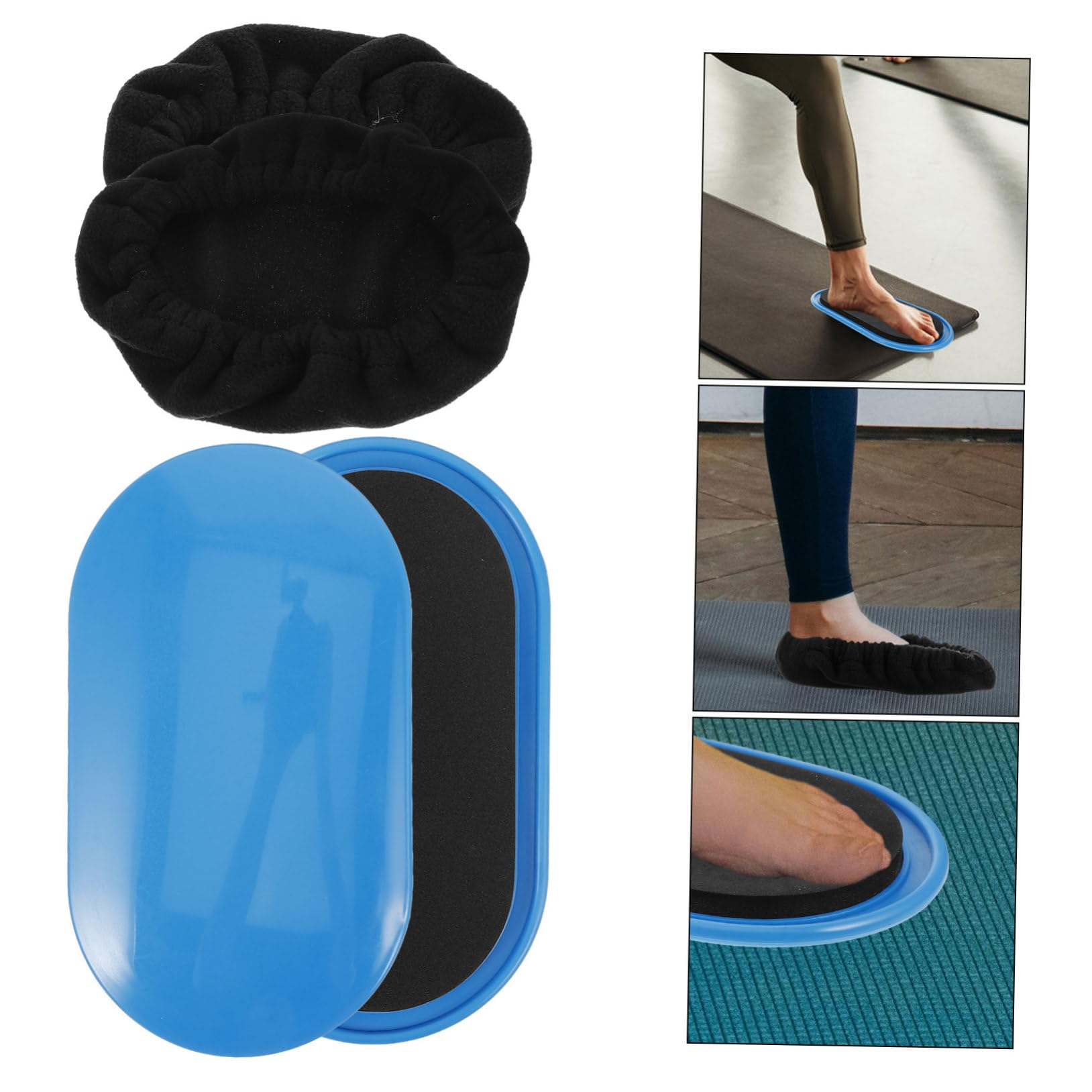CLISPEED Set di 1 Piastra Scorrevole Ovale per Fitness in ABS ed Eva, Design Ergonomico Compatto e Portatile, Attrezzo Versatile per Esercizi Aerobici a Casa e Palestra