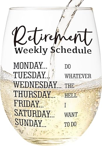 LITTLEBIGGER Retirement Gift for Woman – 15 Oz Wine Glass - Retirement Gifts For Wife