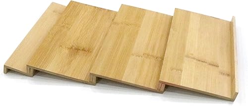 Organizador de cajones de bambú para especias, 10 pulgadas de ancho, piezas de perfil bajo entrelazadas con cinta antideslizante, juegos de