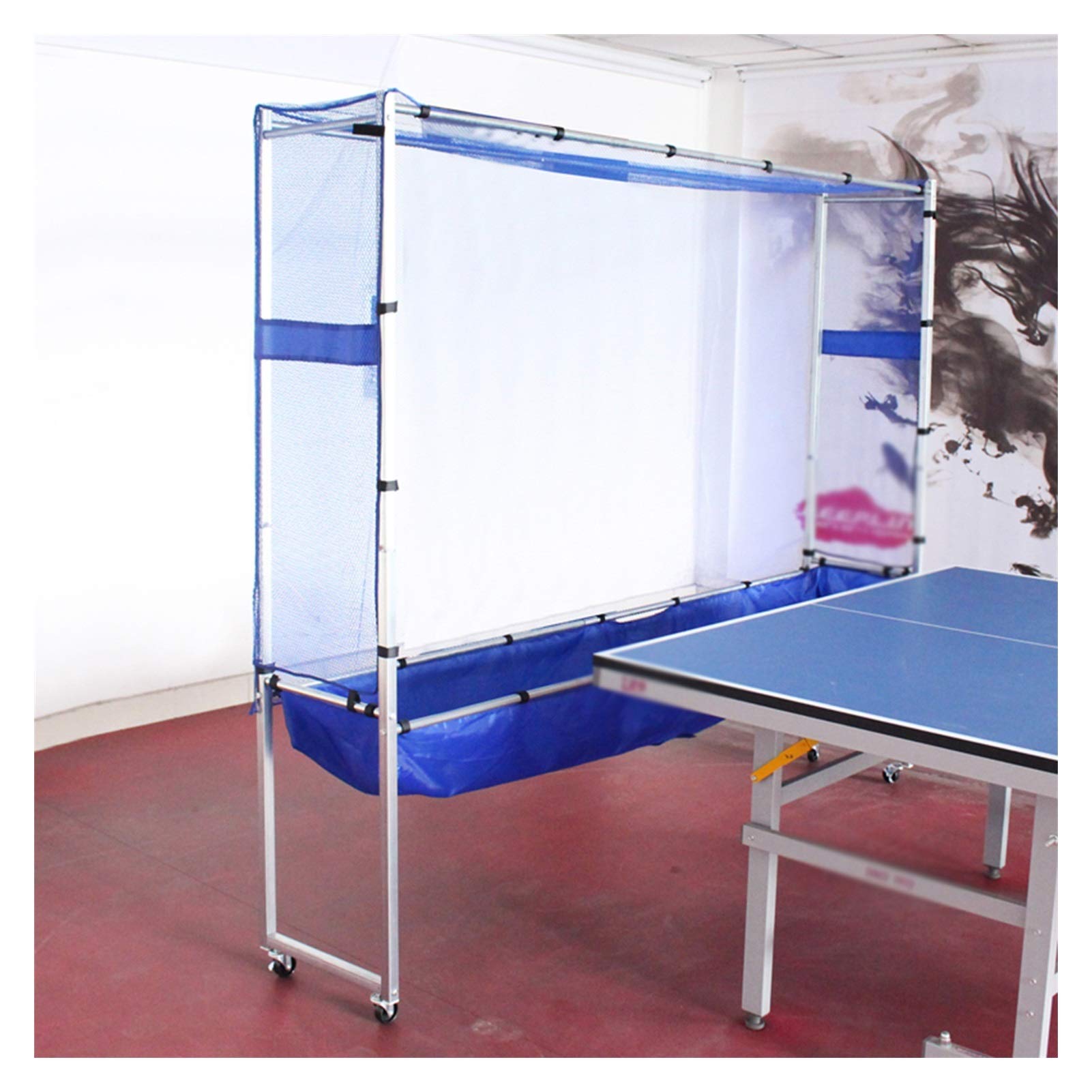 Filet de tennis de table aides à l'entraînement filet mobile de support multi-balles
