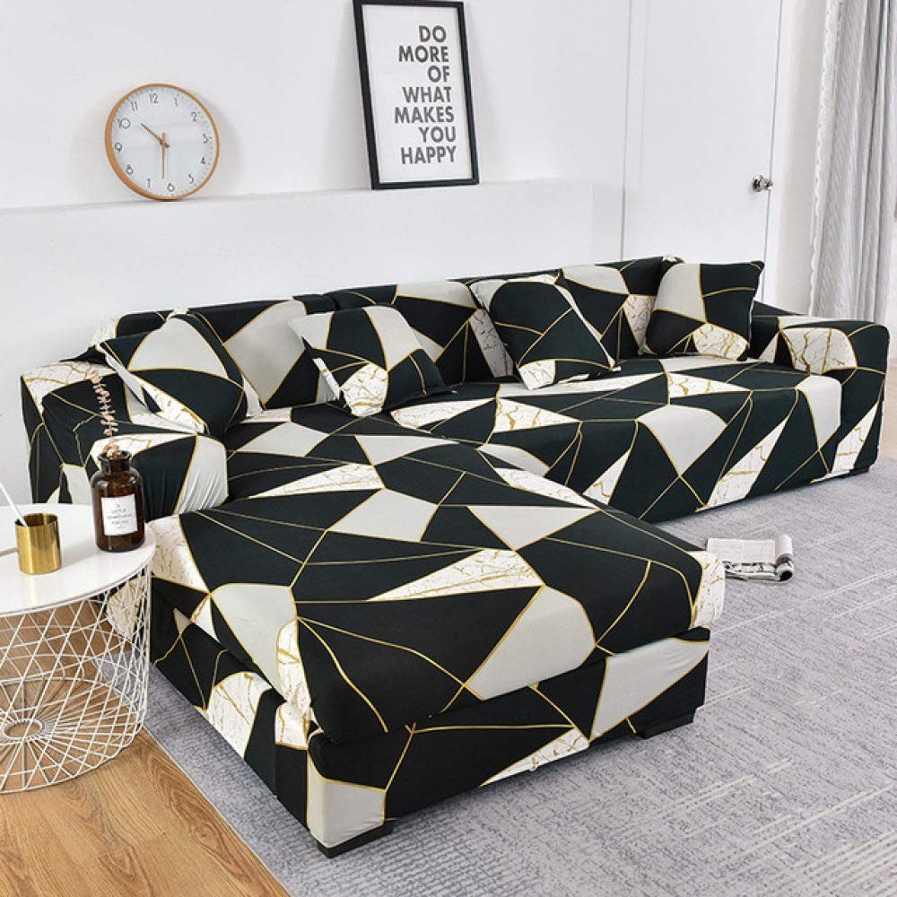 Housse de canapé extensible en forme de L pour un salon chaleureux et convivial