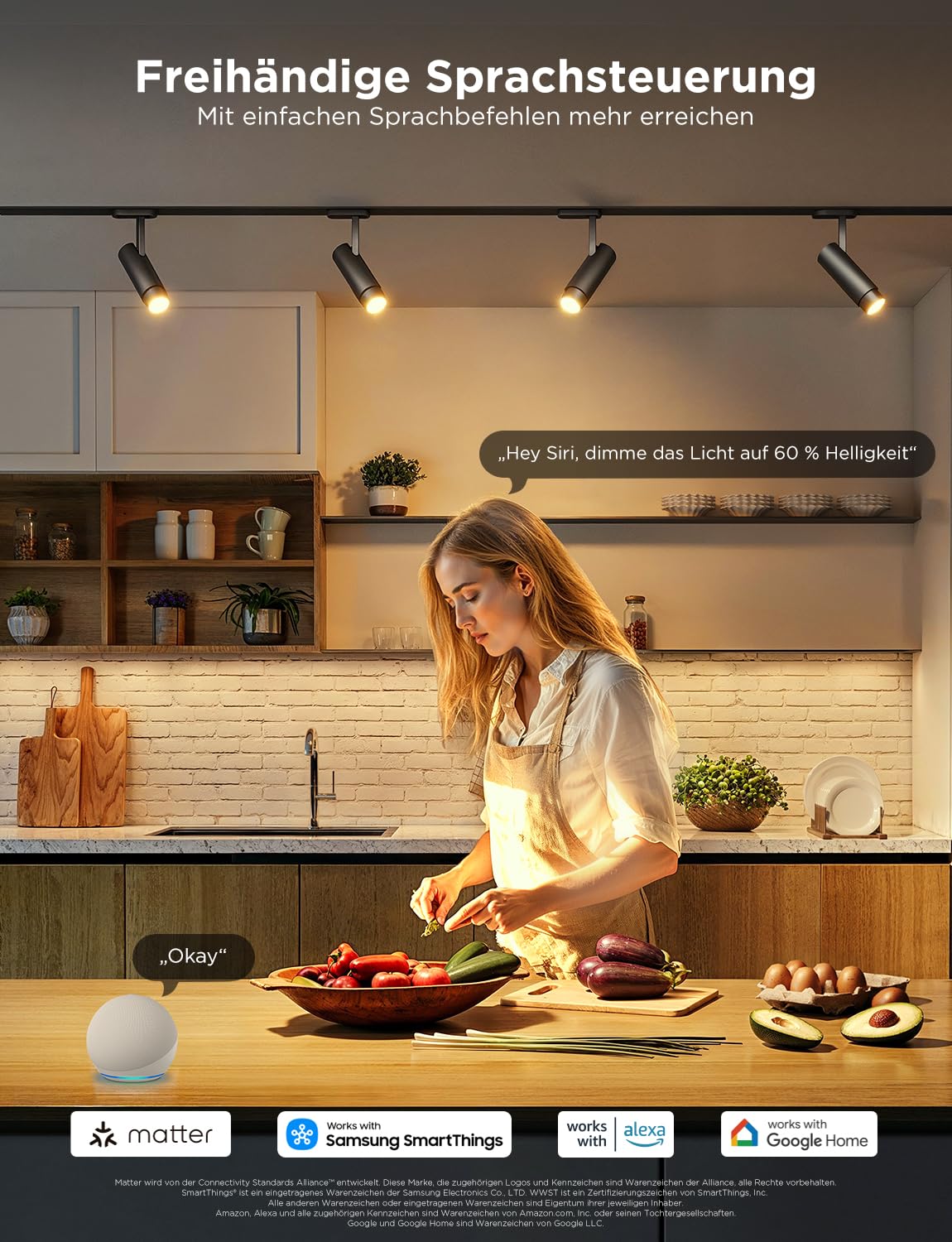 Govee GU10 LED RGBWW Smart Bulb Matter Alexa Google Home 400LM WLAN Dimmable Farbwechsel 56 Szenen 4 Pack