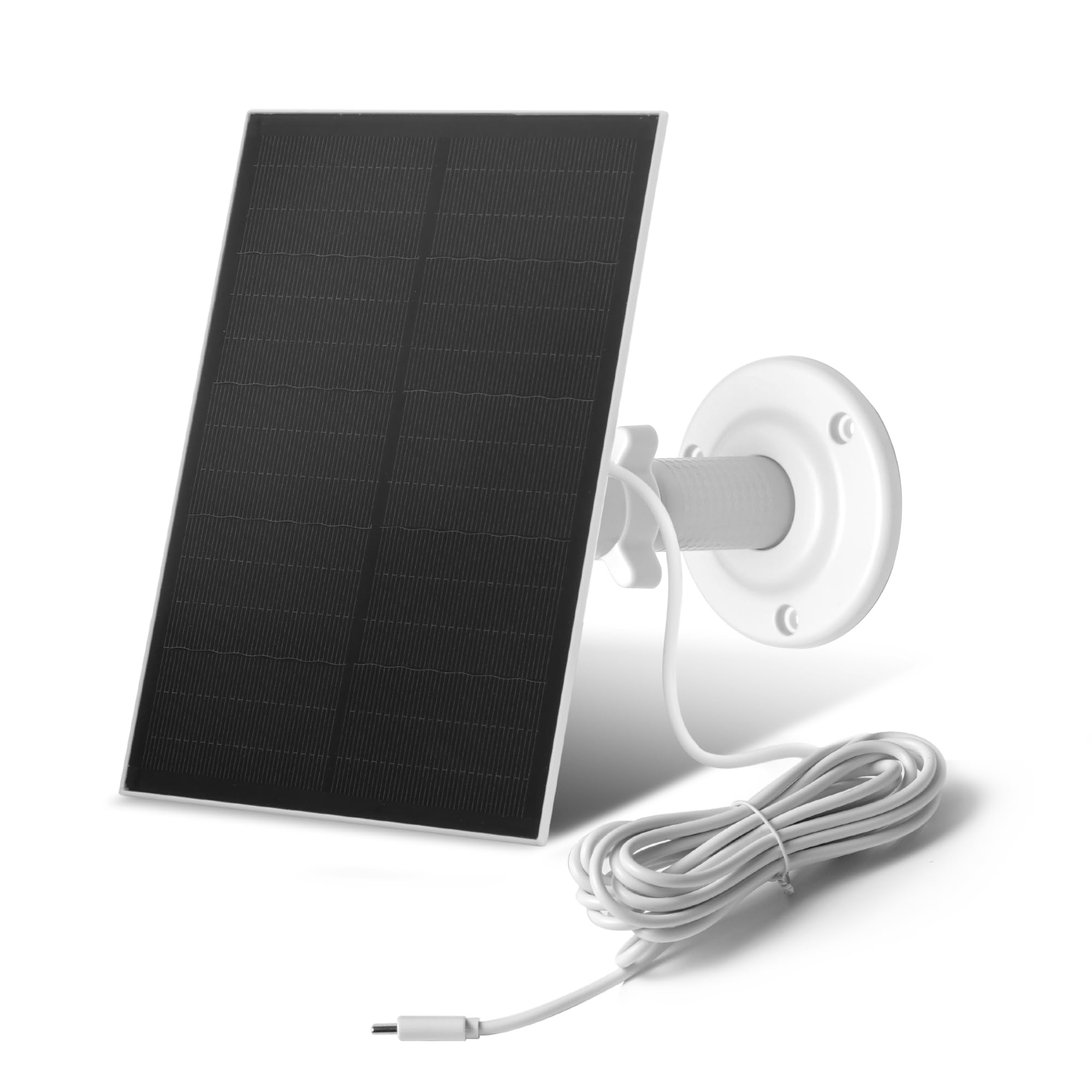 Nicesolar USBソーラーパネル 電源 5V 8W 屋外対応 太陽光パネル 小型 ソーラーチャージャー IP65防水 防犯カメラ用 バッテリーカメラ用 Type-C端子給電(8W-1Pack)