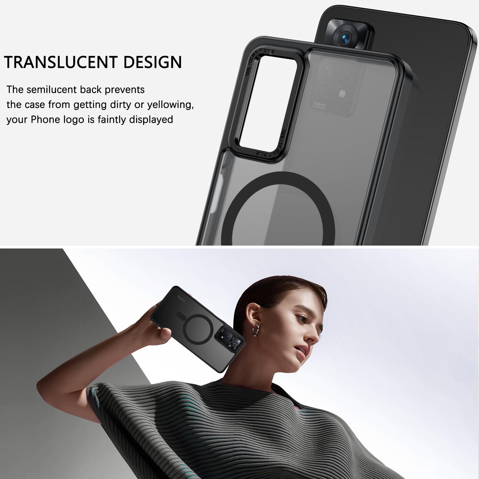 Armor Cover Trasparente Per Xiaomi Poco F5 PRO - Custodia Ibrida PC/TPU Antiurto Con Bumper Rinforzato