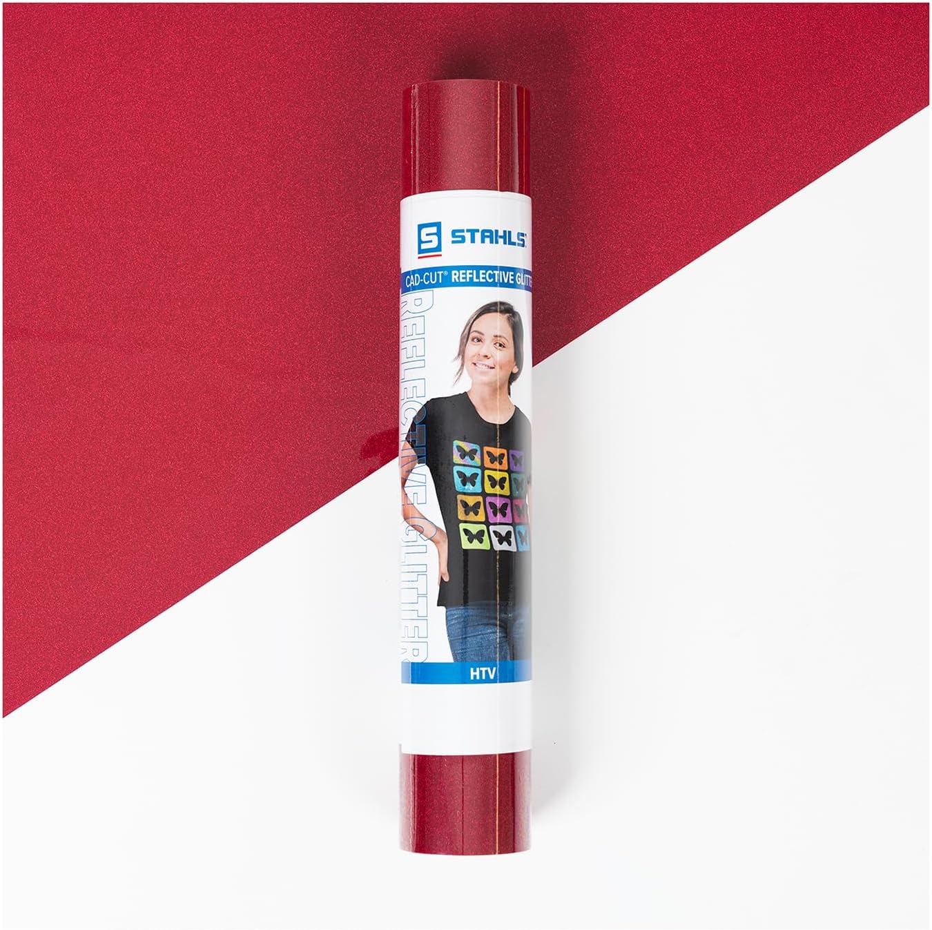 Stahls’ Sparkling Reflective Special Effect HTV – CAD-Cut Reflective Glitter Heat Transfer Vinyl - 12” x 12ft - Great for Cotton, Polyester, & Blends – Lab-Tested for 50+ Washes – Purple