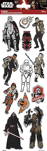 Trends International Swtfa - Adhesivos dimensionales (1.6 x 4.7 in), diseño de chipboard con lámina