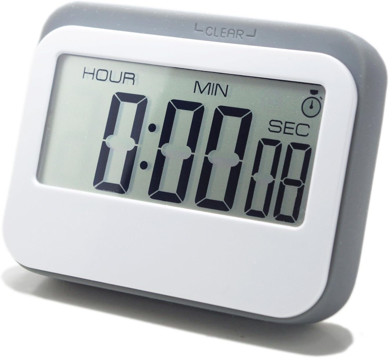 Digital Kitchen Timer Multifunction Large LCD Display. 4 mode-Clock Countup Countdown Alarm. Accurate to seconds. For Kitchen Study Games