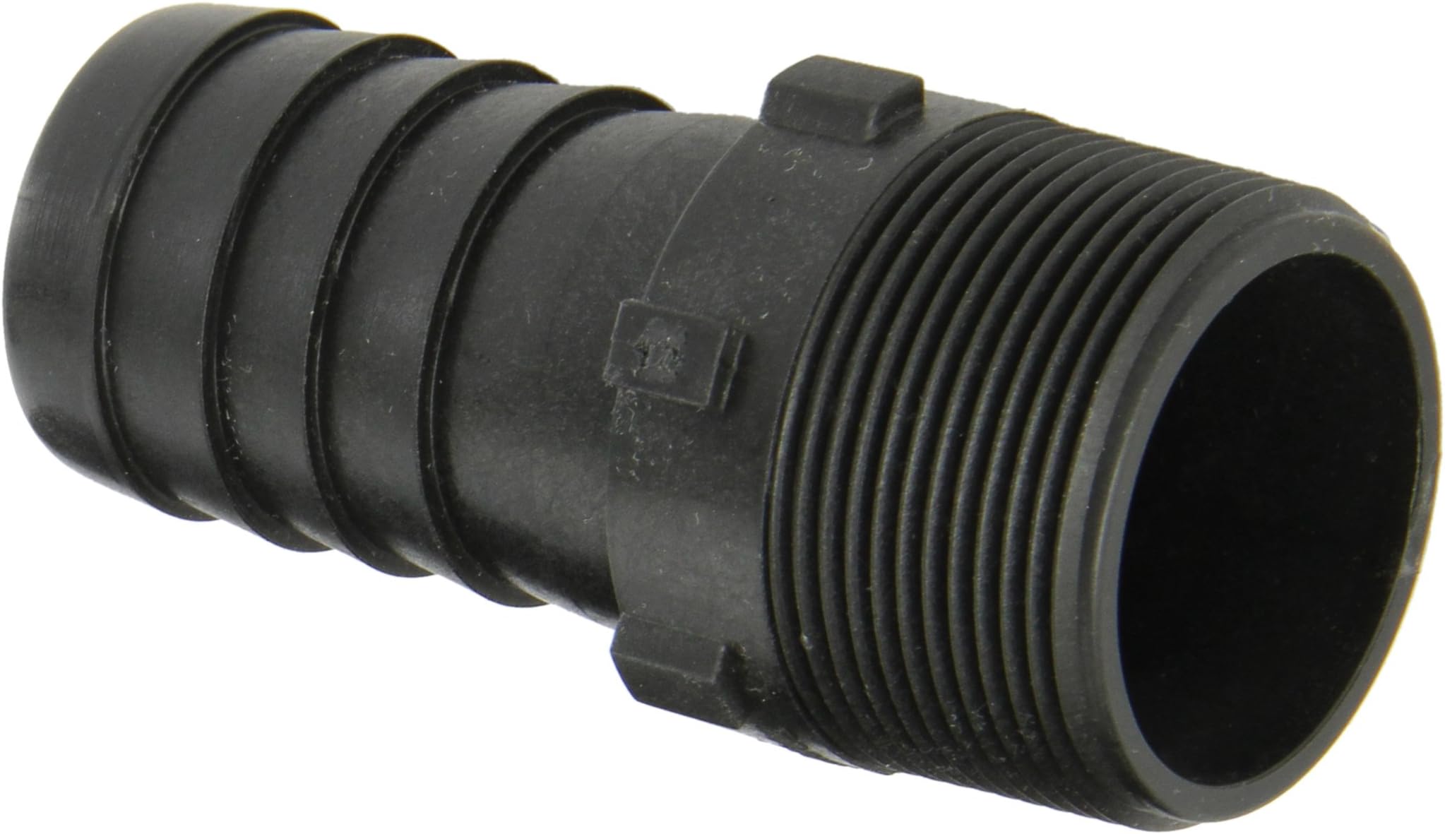 Dixon Valve HB150 Polypropylene Shank/Water Fitting, Tuff-Lite King Combination Nipple, 1-1/2" NPT End x 1-1/2" Hose ID Barbed