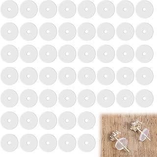 50 Pcs Piercing Disc for Piercing Bump,7mm Clear Discs Stabilizer Pads for Healing Silicone Earring Backs for Droopy Ears