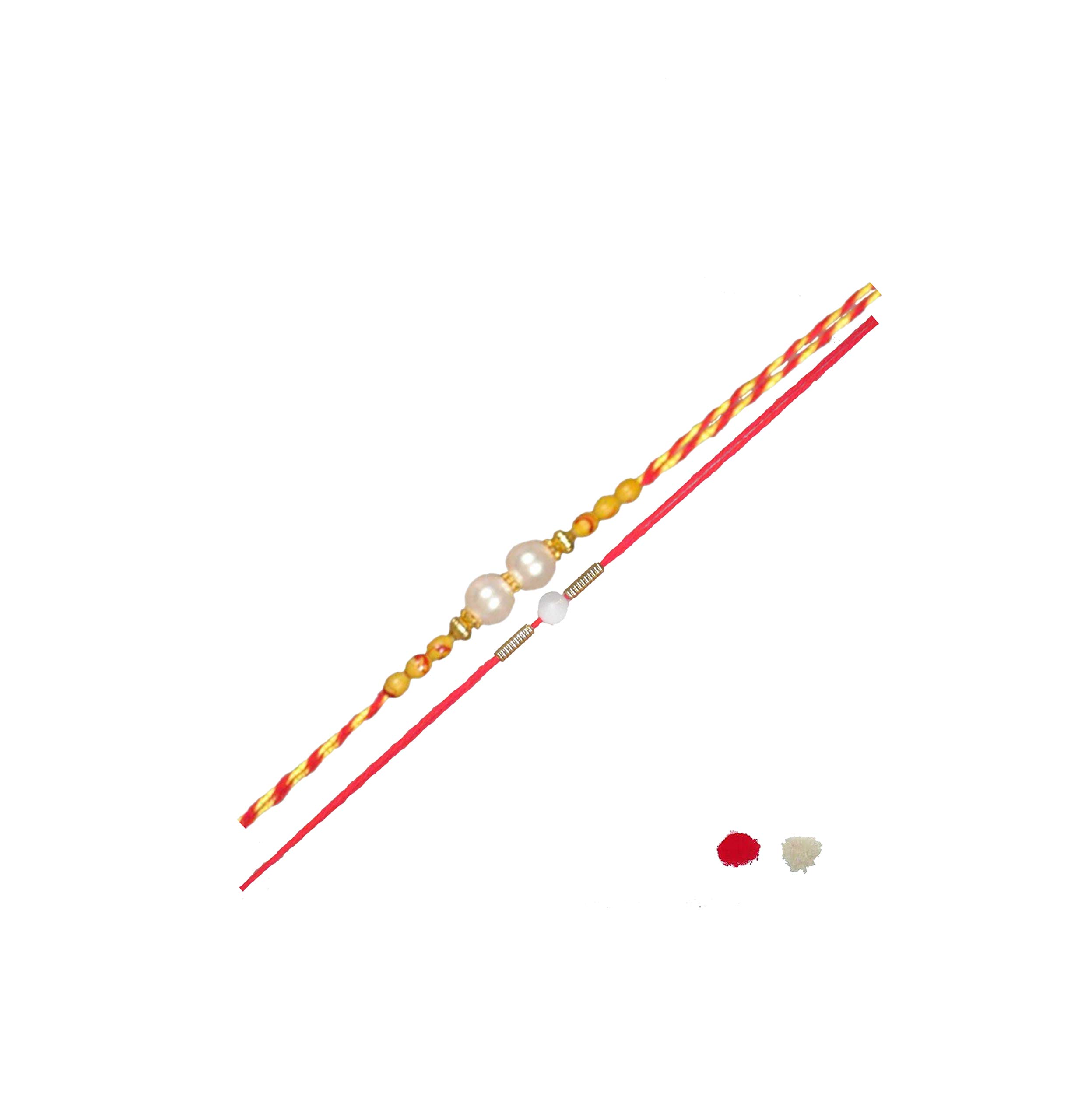 Suninow designer pearl rakhi combo for brother | rakhi for brother and bhabhi | rakhi set (Pack of 2) (B08CSC12JZ) Amazon Price History, Amazon Price Tracker