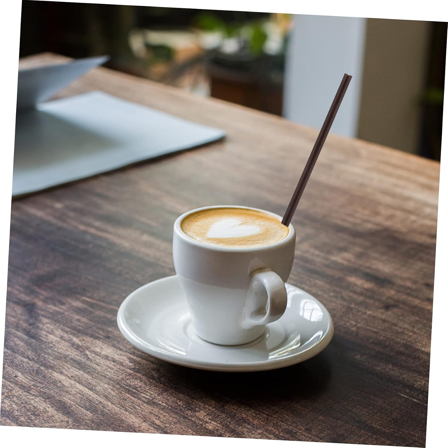 KICHOUSE 500pcs Practical Disposable Coffee Straws Long Plastic Stirring Sticks for Milk Juice and Beverages for Parties and Events