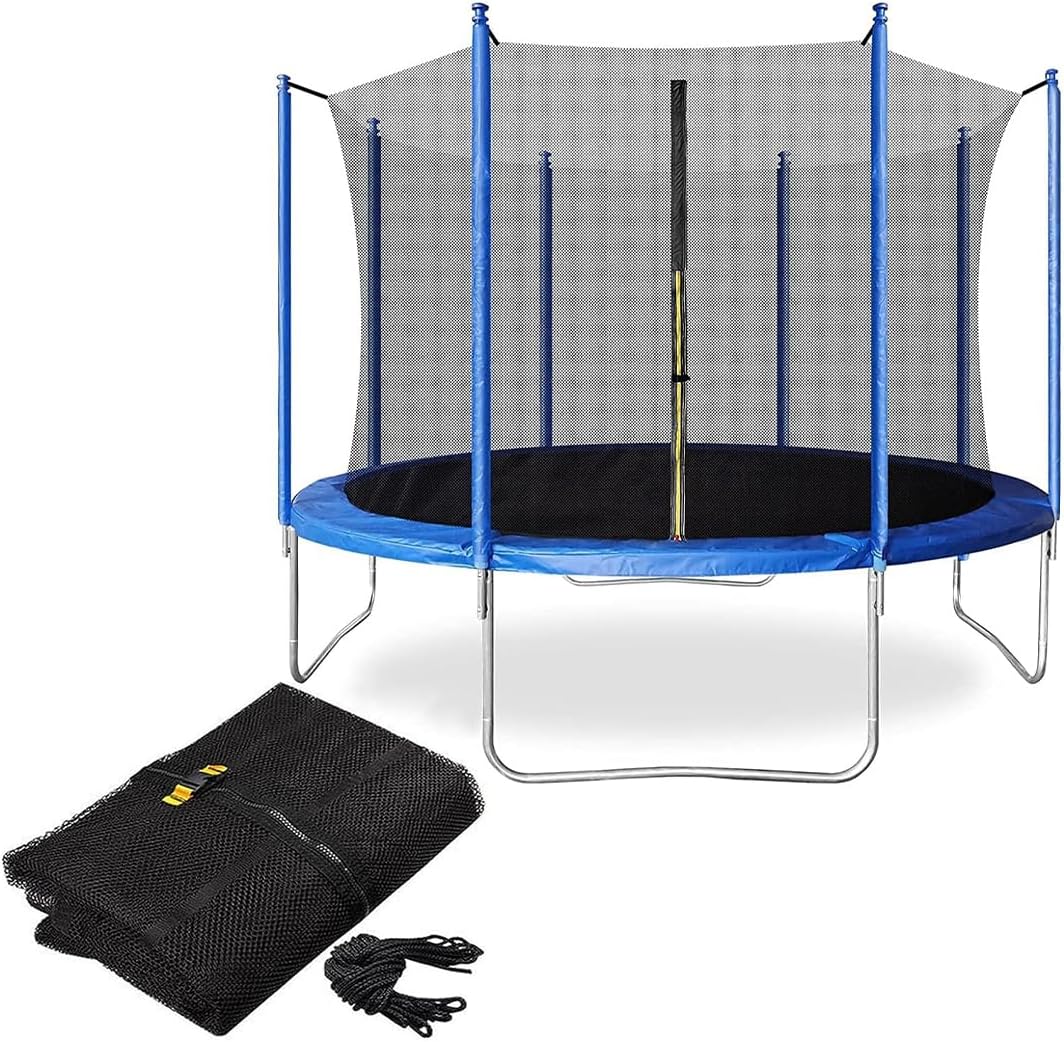 Replacement Trampoline Safety Net, 6 8 10 12 14 16 FT Trampoline Enclosure Surround Netting,Fits Most Round Frames Trampolines Accessories