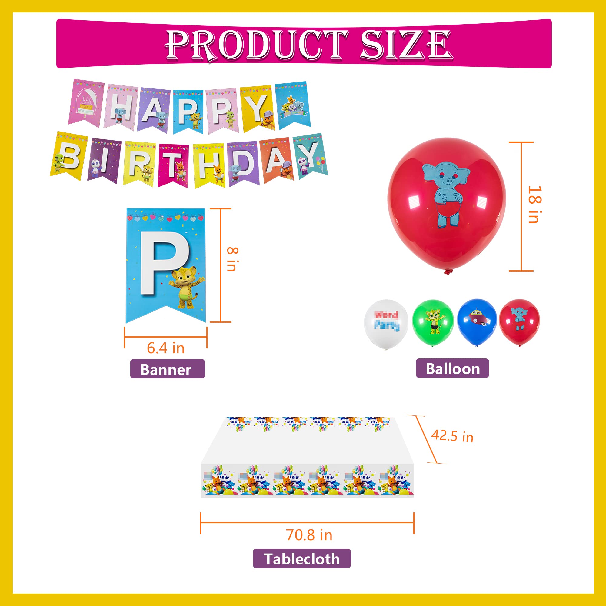 Buy Word Party Birthday Party Supplies, Word Party Decorations for Kids