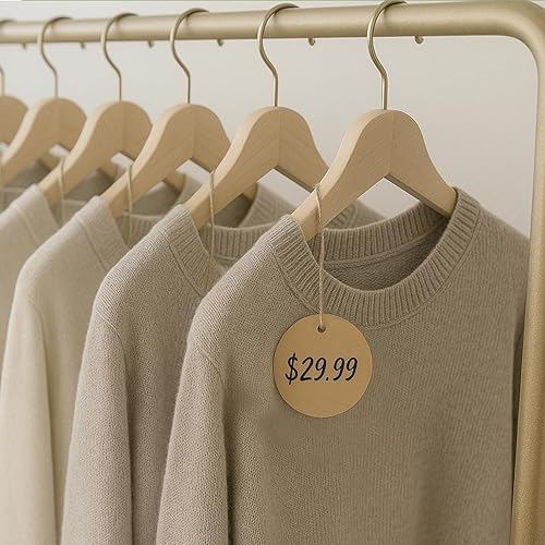 Miniatura 6 de SallyFashion 160 etiquetas redondas de regalo marrones con cuerda, etiquetas circulares de papel kraft para ropa, precio, regalo, etiquetas para