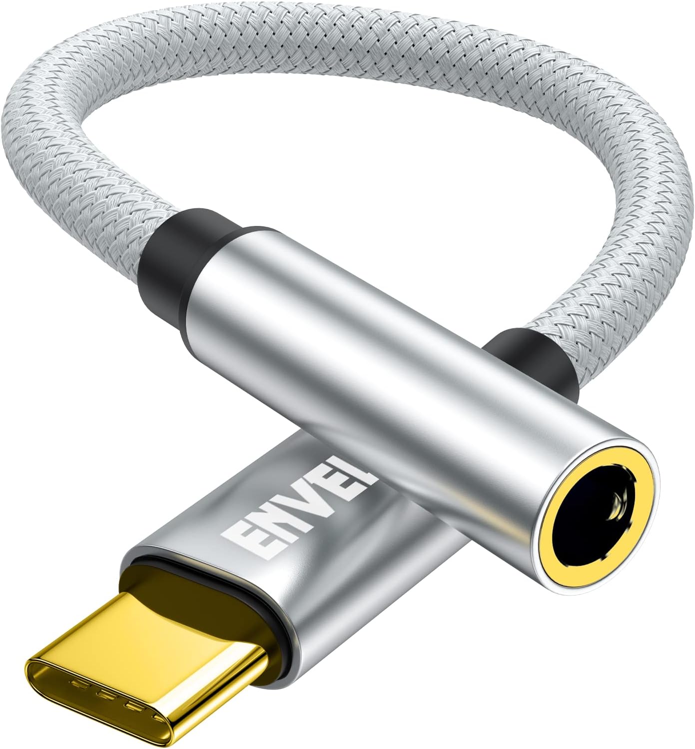 Lot de 2 adaptateurs USB de type C vers prise casque 3,5 mm, dongle audio HiFi avec DAC pour