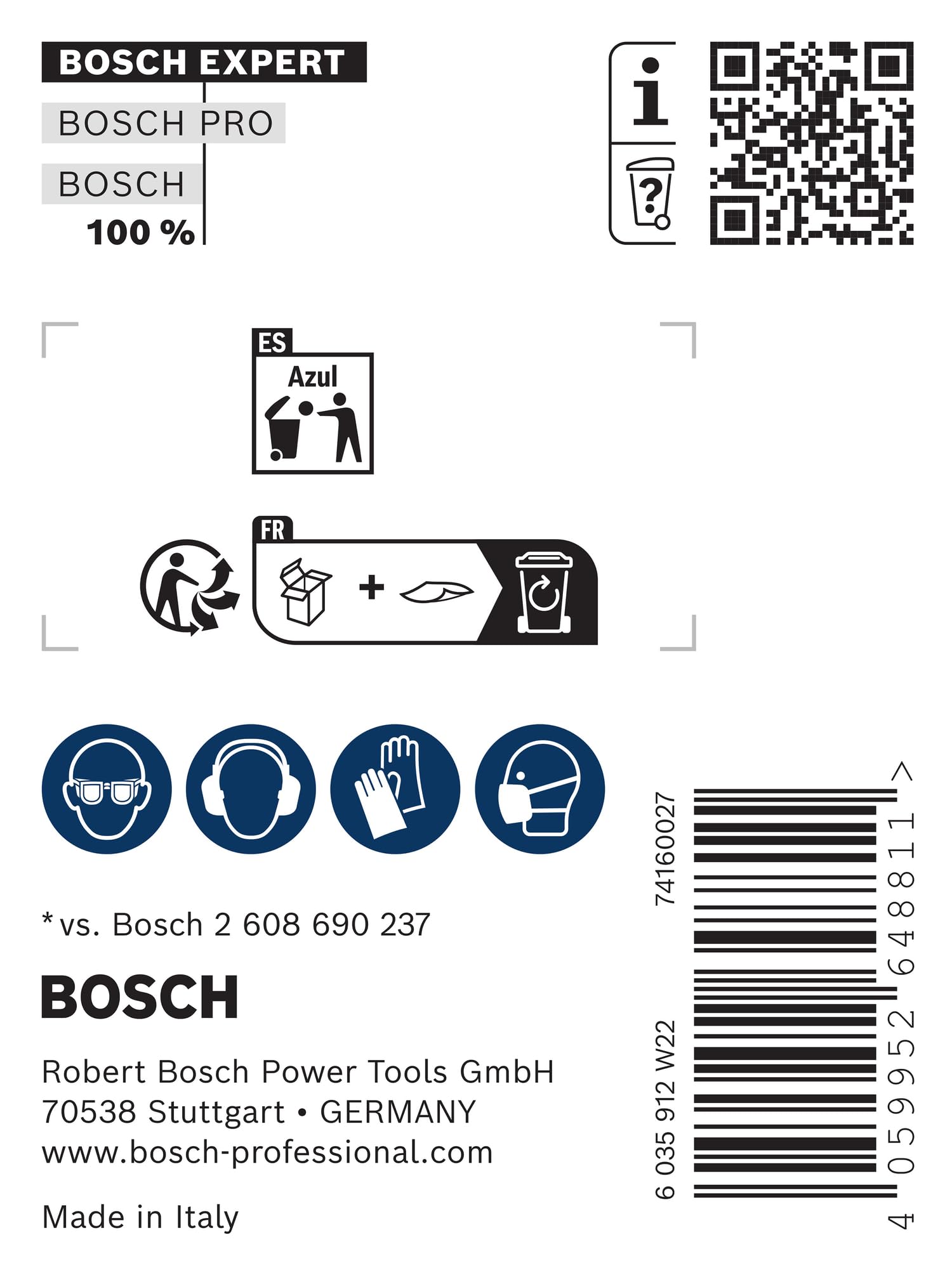 Bosch 10x Cincel plano EXPERT SDS max-8C (para Hormigón, Ladrillo, Longitud 400 mm, Professional Accesorios Martillo perforador)