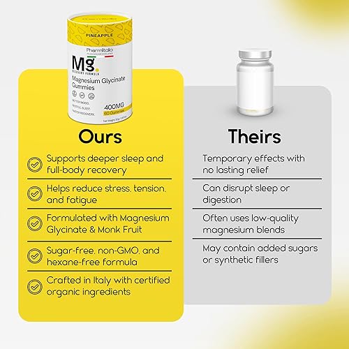 Miniatura 7 de Gomitas de glicinato de magnesio 400 mg  Gomitas para dormir para niños y adultos  Glicinato de magnesio masticable de alta absorción para